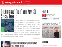 Tablet Screenshot of newsgeekswant.com